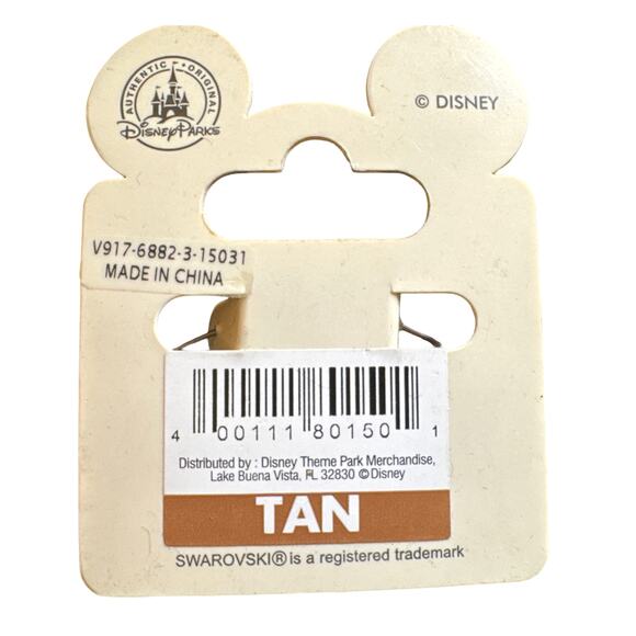 Disney Mickey Icon Aquamarine-Color Swarovski Crystal Hoop Earrings NWT - Picture 2 of 3